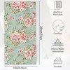 netufe Shabby Chic Pink Rose Flower Hand Towels for Bathroom
