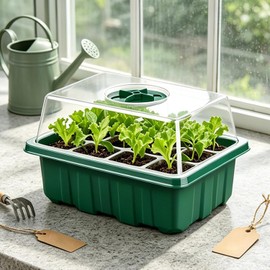 Genérico Bandeja De Plántulas,Suministros De Jardinería Propagación Reutilizables,Bandejas Semillero Plugs para El Crecimiento Cultivo Germinación Trasplante Flores Y Verduras Y Orquídeas