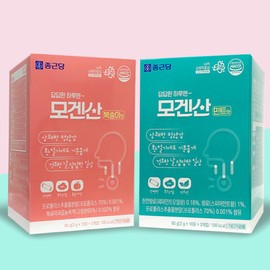 Chong Kun Dang Mogen Peach Flavor + Mint Flavor 60 Packets Propolis / 종근당 모겐산 복숭아맛 + 민트맛 60포 프로폴리스