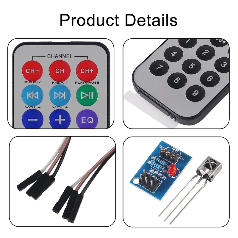 ACEIRMC 4Sets HX1838 NEC Infrared IR Remote Control Sensor Module