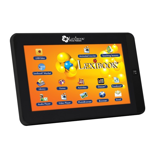 Lexibook First Android Child Educational Tablet, General Knowledge Games, Included Library, USB, TF Card & Aux-In Connection - MFC150GB, Black