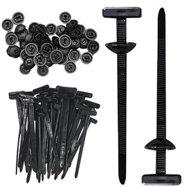 Nylon Universal Cable Tie Buckle,100 Pcs Heavy Duty Self-Locking Black Cable Ties,Uv-Resistant Plastic Cable Ties Tool for Automotive Repair and Daily Use