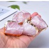 FZBHRO Rose Quartz Drawer Cabinet Knobs Pink Crystal Stone Knobs