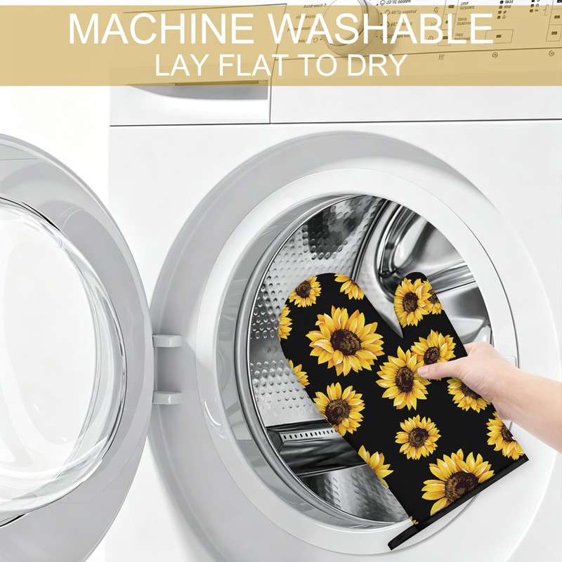 Sabobo Sunflower Gifts Oven Mitts and Pot Holders Set of