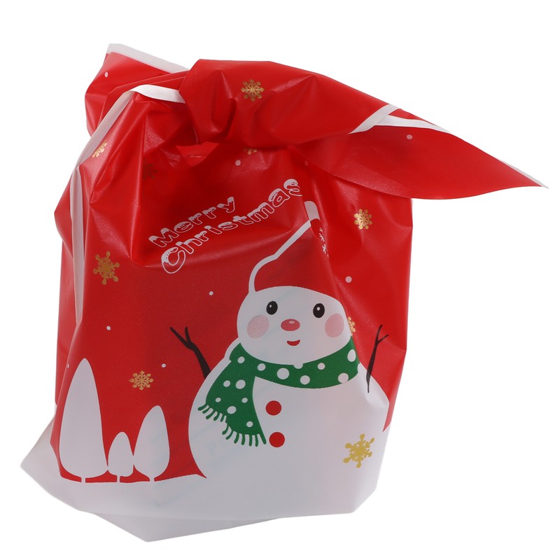 100Pcs Christmas Gift Bag Cute Food Grade Eco Friendly Reusable