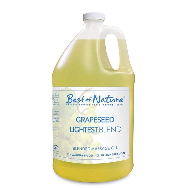Best of Nature Grapeseed Lightest Blend Massage Oil (Half Gallon)