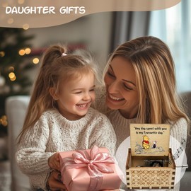 Wood Music Box Gifts for Women, Wife Girlfriend for Christmas Birthday Anniversary, Any Day Spent with You is My Favourite Day.