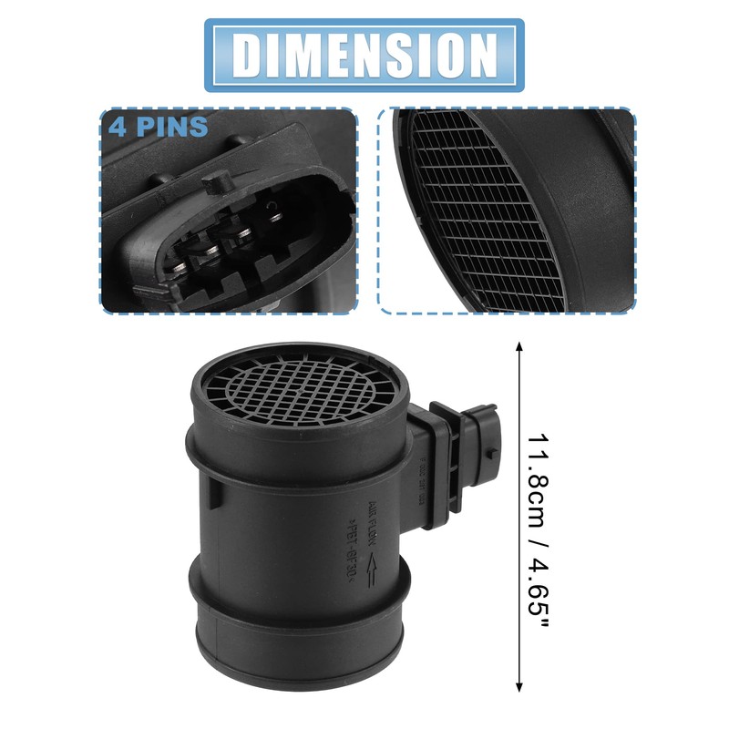 X AUTOHAUX 93178243 Car Mass Air Flow Sensor Meter MAF