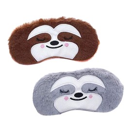 FRCOLOR 2pcs Plush Eye Mask for Cute Animal Blackout Sleep Mask Soft Eye Cover for Travel and Naptime Gentle Skin Friendly Plush Material Adorable Design for Comfortable Sleep