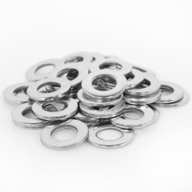 Topnorm24 - Washers M4-100 pieces stainless steel - A2 - V2A stainless U washers DIN 125 form A - M2 to M16 flat outer diameter narrow for screws, threaded rods (100, M4)