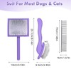 AIMALL 2 PCS Solid Wood Pet Grooming Brush, Ergonomic 8.14