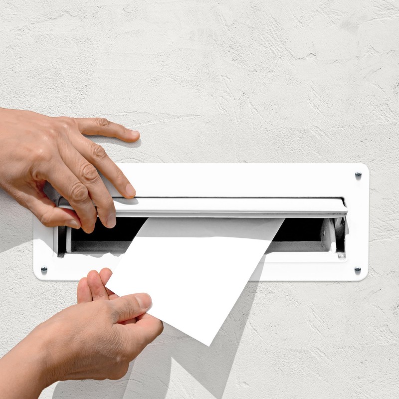 Barska Through-The-Wall Mail Drop Box with Adjustable Chute with Key