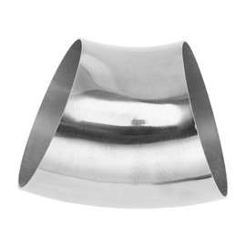 Motoforti 45 Degree Mandrel Bend Elbow Car Modified Exhaust Pipe Tubing Piping 4" Inch OD Thickness 1.5mm/16GA 102x140x1.5mm 201 Stainless Steel Silver Tone