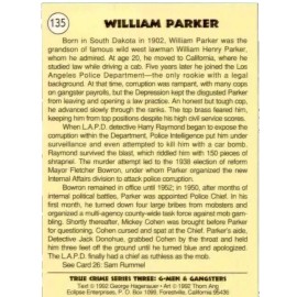 1992 True Crime Series 3, G-Men and Gangsters #135  WILLIAM PARKER