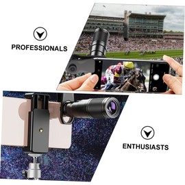 TEHAUX 1 Set Telephoto Lens Macro Wide Angle Lens for Smartphones Rotatable Ball Head Tripod Included for Photography Concerts and Sports Events