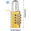 Small Format Combination Lock, 4-Digit Locker Lock with Zinc Alloy