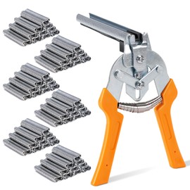KHEARPSL Type M Nail Ring Pliers With 3600pcs M Clips, Hog Ring Pliers Fencing clamp Wire Cage Building Tool Fence Panel Fastening Repair, Upholstery Installation (pliers and 3600pcs clips)