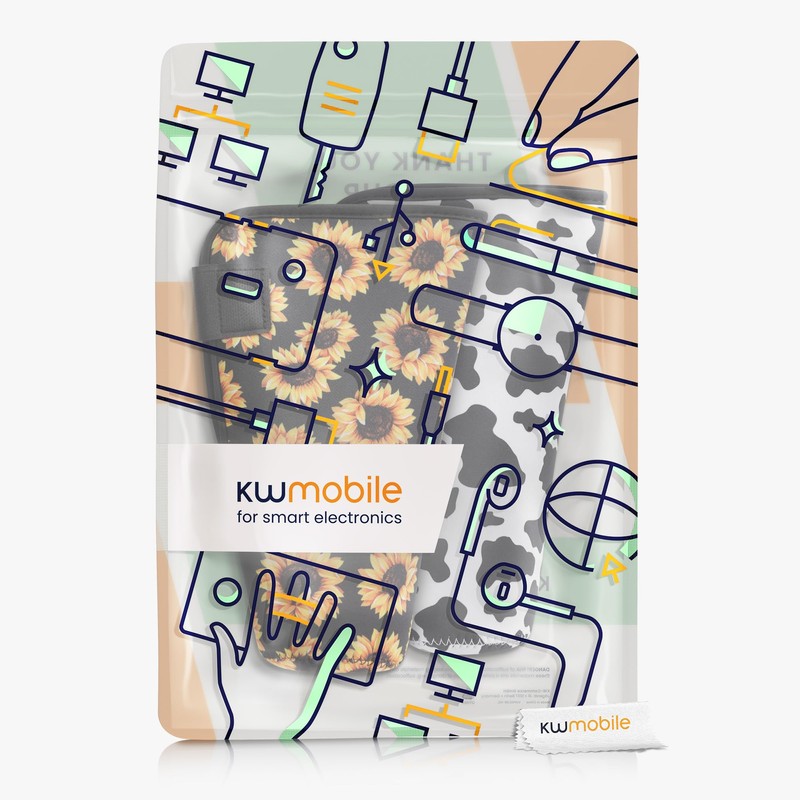 kwmobile 2 x Neoprene Bottle Sleeve for 1.2 L Cups