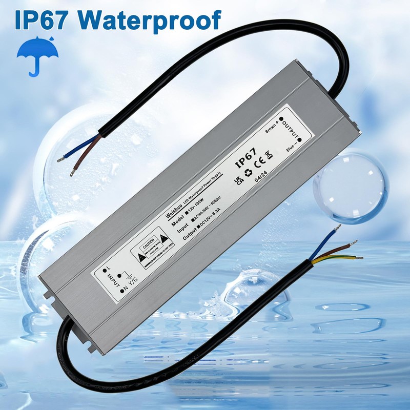 12V LED Driver 100W Waterproof IP67 Constant Voltage Slim Power