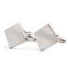 Men's Cufflinks, Weddings, Cufflinks, Block Checkered Pattern, Silver Checked, Shirt,