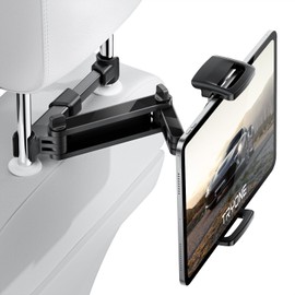 TRYONE Tablet Holder, Car Holder, Headrest Holder, Telescopic Arm Stand, Smartphone Holder, Headrest, Car Backseat Tablet, Smartphone Stand, Telescopic Arm Stand, 360 Degree Rotation, For Cars, For