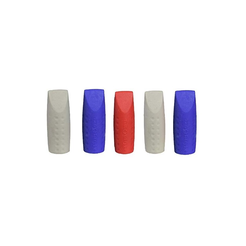 Faber-Castell Grip 2001 Eraser Cap Twin Pack - Coloured (Pack