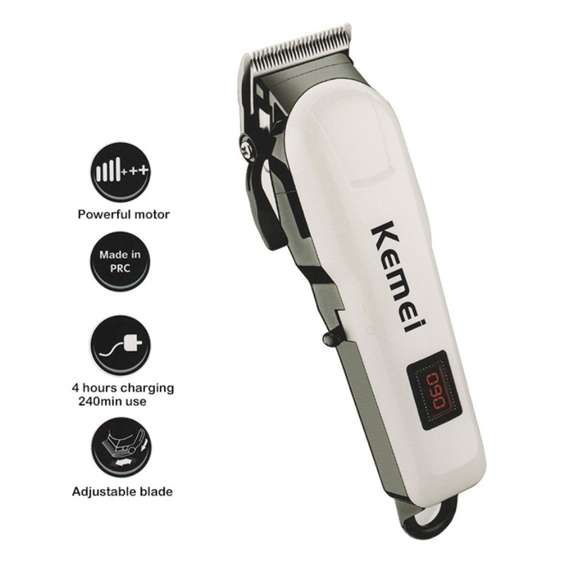 Rechargeable LCD Display Hair Clipper Cutter Head Regulator Strong Power