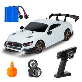 Full Scale RC Drift Car, 1:14 Professional Remote Control Drift Cars with Proportional Throttle and Steering 4WD GT Drift RC Car Hobby Grade Drifting Vehicles Toy for Adults Boys Kids (White)