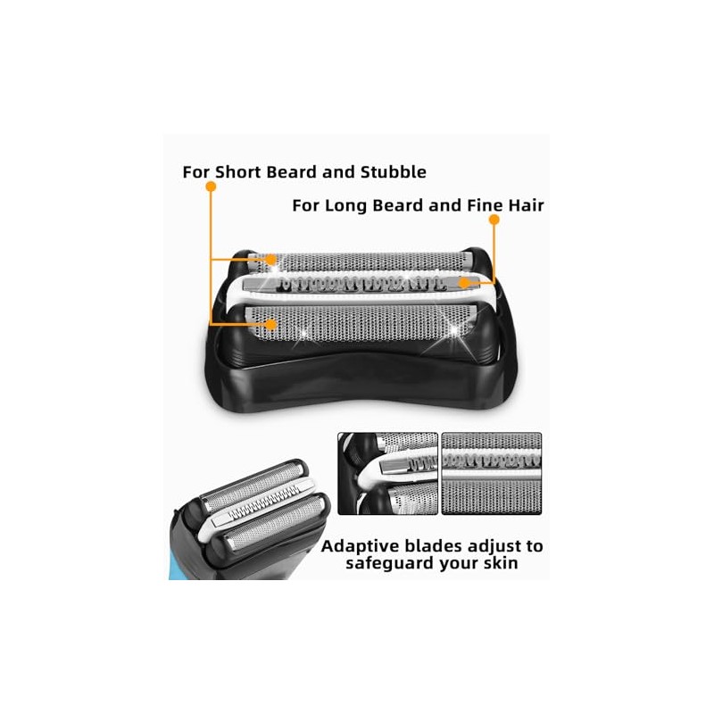 3 Pack Replacement Shaver Head for Braun Series 3, 32B