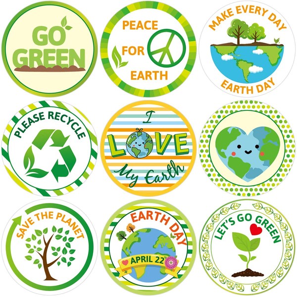 Save The Earth Stickers for Kids 500Pcs Perforated Roll Sticker Classroom Earth Day