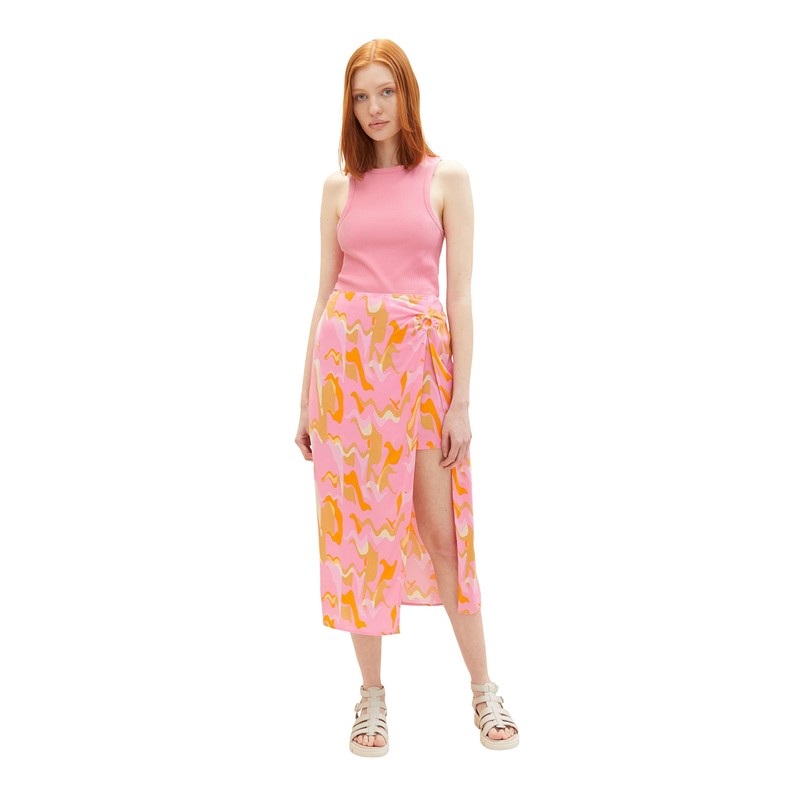 TOM TAILOR Denim Women's Skirt with Slit & Pattern, 31704