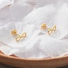 Philip Jones Gold Plated Infinity Stud Earrings