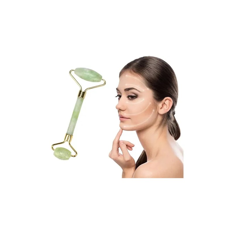 Rodillo Masaje Facial De Jade Roller Antienvejecimiento