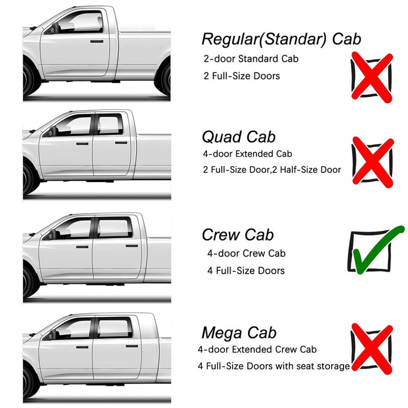 STARTSHIP Side Window Visors Wind Vent Deflector for 2000-2004 Dodge