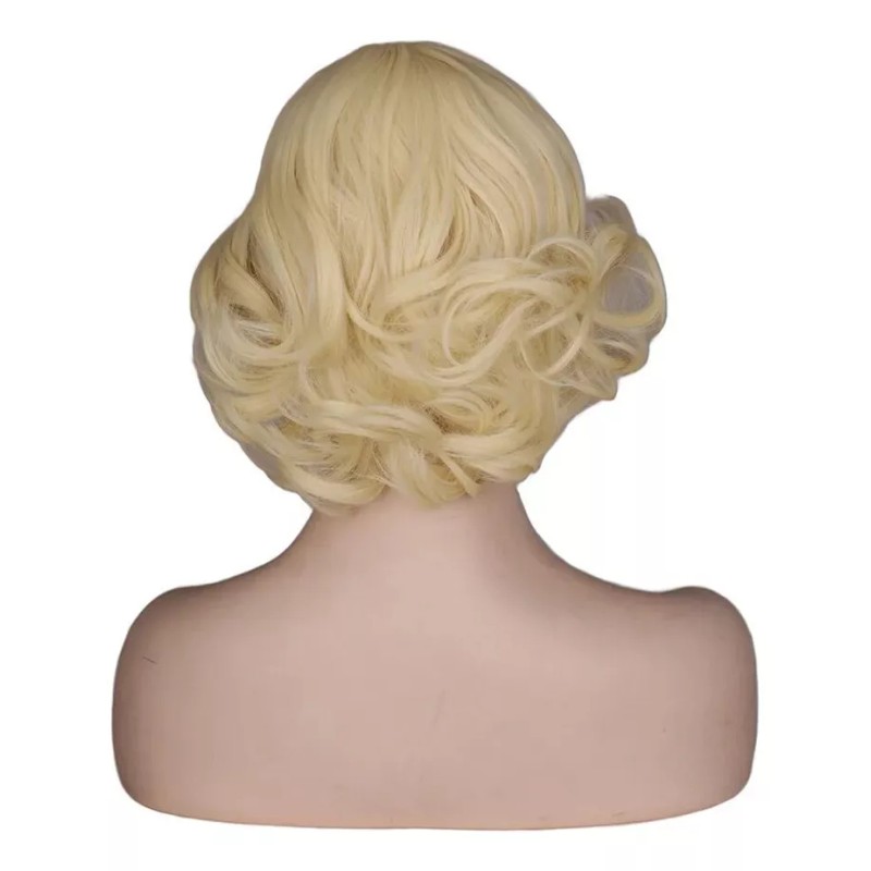 generic E Peluca De Cosplay Rizada Rubia Corta Para Mujer
