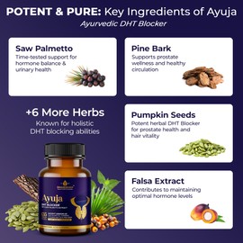 DHT Blocker for Men & Women – Plant-Based Supplement with Saw Palmetto, Pumpkin Seed & Stinging Nettle – Vegan Herbal Formula for Hair Loss, Hair Regrowth & Prostate Wellness – 60 Capsules