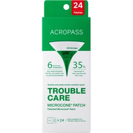 Acropass Parches Microcono Trouble Care Para El Acné En Etapa Temprana: Tratamiento Localizado Con Hidrocoloide Y Niacinamida (Regular, 24 Unidades).