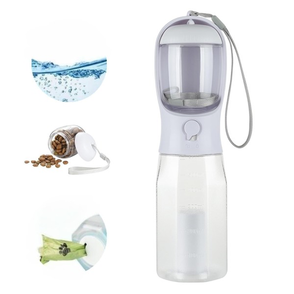 Tots 'n' Tails Hundewasserflasche, 3 in 1, auslaufsichere tragbare Haustier-Wasserflasche