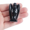Lovionus89 Natural Black Obsidian Angel Statue, Hand Carved Stone Healing