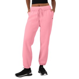 Champion, Powerblend, Oversized Sweatpants, Comfortable Sweats for Women, 29", Marzipan Pink, Small