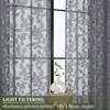 OVZME Grey Sheer Curtains 84 inches Long 2 Panels for