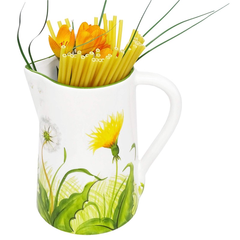 Lashuma Milk Jug in Dandelion Design, Ceramic Jug Capacity: 1.5