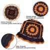 Crochet Hat Women Men Soft Knit Handmade Cute Flower Pattern