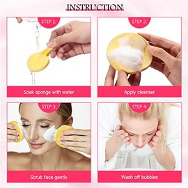 UNIVERSOENLÍNEA.COM | 120 Esponjas Faciales Comprimidas para Esteticistas - Esponja de Limpieza y Eliminación de Maquillaje, Esponja Exfoliante, Spa Lavado, Redonda (Amarillo)