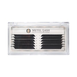 TinaStyle Metel Lash Mixed Tray for Professional Eyelash Extension, Specialty Lash with Various Curls and Thickness by Amber Lash (B(JC) Curl - .20mm)