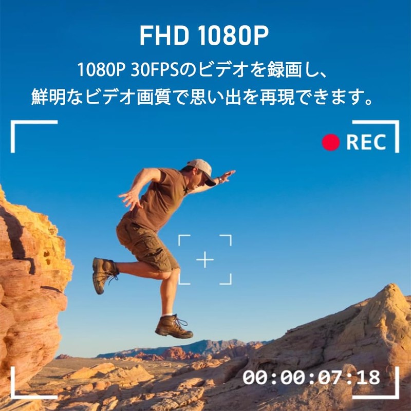 Action Camera, Wearable Camera, Camcorder, IP67 Water Resistant, Waterproof Camera,