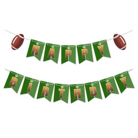 Blopee - Banner de fútbol de cumpleaños para decoración de fiesta de fútbol, gran tamaño de fútbol para fiestas de cumpleaños, decoración de fiesta de cumpleaños, 2025