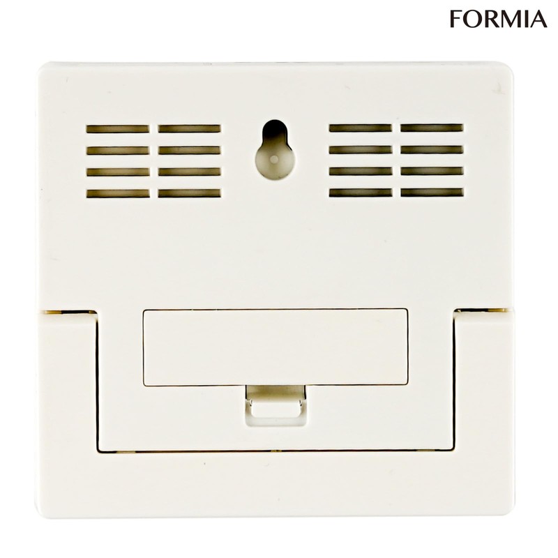 Hodogaya Electronics Sales Thermometer/Hygrometer with Clock Digital White