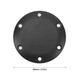 Steering Wheel Horn Cover, Aluminum Black Center Cap with 6 Hole Design, Easy Installation, Car SUV Truck Accessory, Interior Customization Upgrade