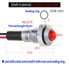 Mini Indicator Light 8mm 0.31" Waterproof Domed Metal Stainless Steel